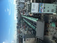 Kaminarimon gate in Tokyo from above