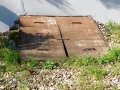 rusty floor hatch at Industriemuseum Freudenthaler Sensenhammer