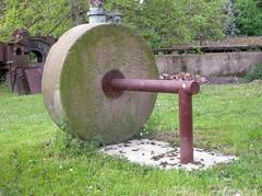 Old millstone at Freudenthaler Sensenhammer Industrial Museum