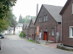 Front view of Freudenthaler Sensenhammer Industrial Museum in Leverkusen-Schlebusch