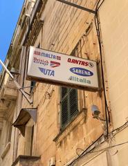 Old airway company sign in Valletta