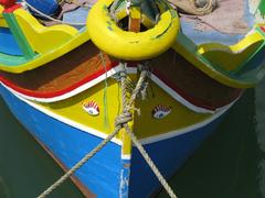 Eye of Osiris on Maltese Luzzu fishing boat