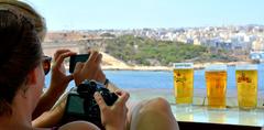 view of Valletta with Manoel Island and Sliema in the background