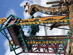 Busch Gardens Tampa Cobra's Curse elevator lift roller coaster