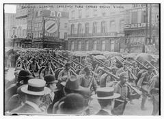 German troops crossing Place Charles Rogier in Brussels on August 20, 1914