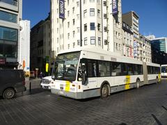 Van Hool AG500 bus with particulate filter on the roof operating line 214 in Brussels