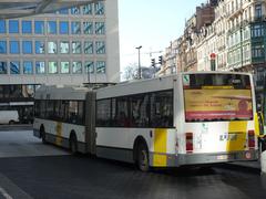 Van Hool AG500 bus at Place Rogier heading to Alost on line 214