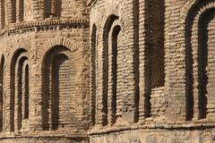 Facade detail of the Church of Santiago del Arrabal in Toledo, Spain