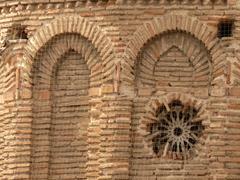 Santiago del Arrabal church window in Toledo, Spain