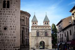 panoramic view of Toledo, Spain with Alcázar of Toledo