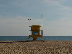 Lifeguard kiosk on Castelldefels beach