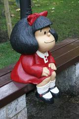 Mafalda comic character statue