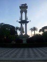 Monumento a Colón in the Jardines de Murillo, Seville, east side