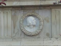 Effigy of Christopher Columbus in Delights Gardens Sevilla