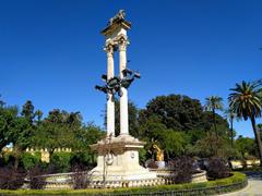 Panoramic view of Seville with the iconic Giralda Tower and surrounding historic buildings