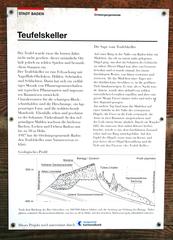 Infotafel der Stadt Baden und der Ortsbürgergemeinde zum Teufelskeller