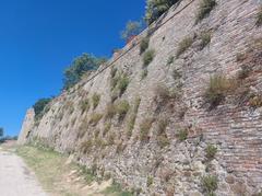 Ancient stone wall in Fiorenzuola di Focara