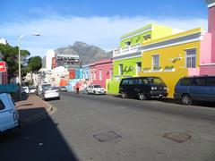 Colorful houses and a picturesque street in Bo-Kaap, Cape Town