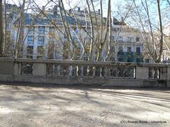 Jardines de Sabatini with a view of the Royal Palace of Madrid