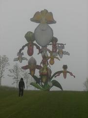 Love Bomb sculpture of a large orchid by Marc Quinn at Jupiter Artland