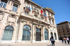 Front view of Hôtel de ville de Marseille in Southeastern France