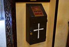 Donation box at the Hanging Church in Cairo, Egypt