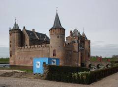 Muiderslot Castle, a historic Rijksmonument, in Muiden