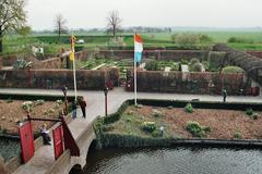 Garden near the water castle in Muiden