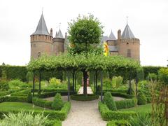 Tiered lindens in the herb garden of Muiden Castle