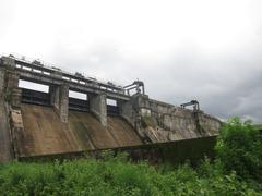 Kanjirapuzha Dam in Palakkad with surrounding garden and Vakkodan Mala in view