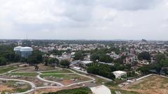 Birds eye view of Jhansi town