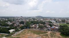 Bird eye view of Jhansi town from Jhansi Fort