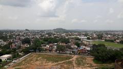 Bird eye view of Jhansi town from Jhansi fort