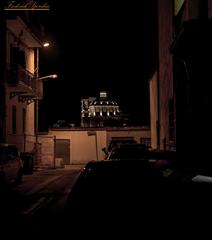 night view of Collegiata di Santa Maria Maggiore from via Latini