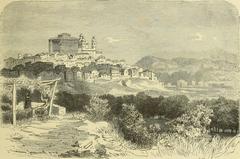 A historical illustration of Valmontone from the book 'Italy from the Alps to Mount Etna' (1877).