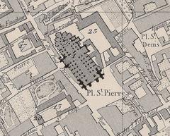 1839 plan of Saint-Pierre-et-Saint-Paul Cathedral in Troyes