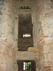 View from the basement looking up through a cell on the ground floor in Zwinger, Münster