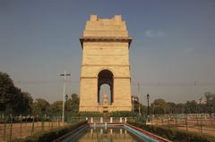 India Gate at sunset in New Delhi