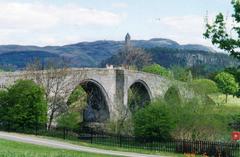 Old Stirling Bridge with Wallace Monument in background