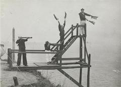 Sémaphore at Pointe des Espagnols with American and French signalmen at their posts