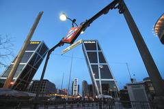 Entrance of Plaza de Castilla metro station in Madrid