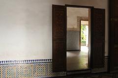 Bahia Palace courtyard with intricate tile work and arches