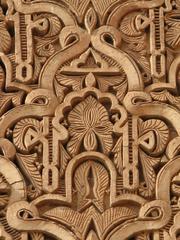 detailed carving at Palais de Bahia in Marrakech