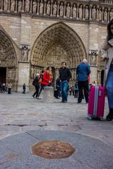 People near Notre-Dame de Paris