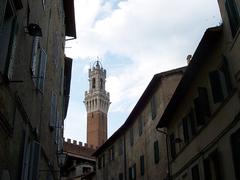 Torre del Mangia in Siena viewed from Via Duprè