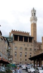 Back side of Palazzo Pubblico in Piazza del Mercato, Siena