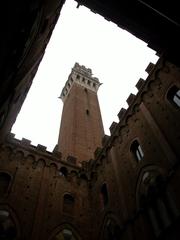 Cortile del Podestà and Torre del Mangia in Siena