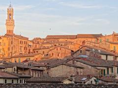 sunset over Siena, Italy