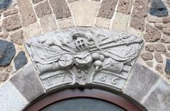 Keystone dated 1756 above the main entrance of Ulrepforte in Cologne