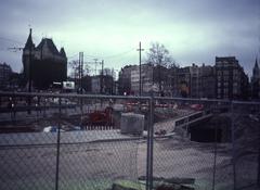 construction work at Halle metro station